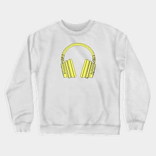 Yellow headphones Crewneck Sweatshirt